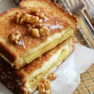 Caramelized Pineapple Grilled Cheese with Honeyed Walnuts