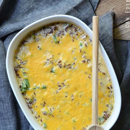 Cheesy Green Bean and Red Rice Casserole