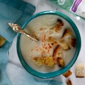 Creamy Caulflower Cheese Soup with Smoked Paprika