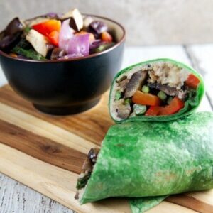 Roasted Vegetable Wraps With Creamy Rosemary Spread