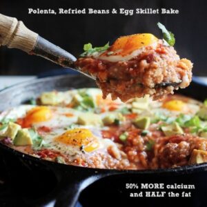 Polenta, Refried Beans & Egg Skillet