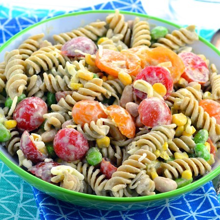 Summery pasta salad