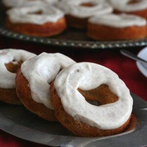 Gingerbread Donuts with Vanilla Bean Frosting